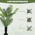 HOMCOM 175cm Artificial Areca Palm Tree with 16 PE Leaves, Decorative Artificial Plant with Plastic Pot and Flocked Soil, Fake Plant for Home Office Decor, Green - 6