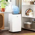 HOMCOM 14,000 BTU Mobile Air Conditioner, with LED Screen - White - 2