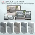 HOMCOM 2 Seater Sofa Bed, 3-in-1 Convertible Sleeper Sofa with Click-clack Adjustable Backrest and 2 Pillows, Grey - 7