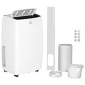 HOMCOM 14,000 BTU Mobile Air Conditioner, with LED Screen - White - 1
