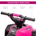 HOMCOM 12V Ride-On Quad Bike w/ Music, Horn, for Ages 3-5 Years - Pink - 6