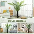 HOMCOM 175cm Artificial Areca Palm Tree with 16 PE Leaves, Decorative Artificial Plant with Plastic Pot and Flocked Soil, Fake Plant for Home Office Decor, Green - 5