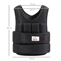 HOMCOM 15kg Weighted Vest, Adjustable Running Weight Vest with 38 Weight Bags for Men or Women Cardio Exercise, Black - 3