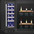 HOMCOM 19 Bottle 5-18℃ Wooden Rack Wine Fridge - Black - 9