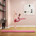 HOMCOM 2.4M 8FT Gymnastics Folding Balance Beam Home Gym Training Exercise Sports - Pink - 2
