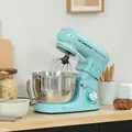 HOMCOM 1300W Kitchen Stand Mixer, with Accessories - Blue - 9