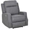 HOMCOM 150° Electric Reclining Chair, with USB port and Footrest - Charcoal Grey - 1