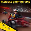 HOMCOM 24V Electric Go Kart for Kids, Drift Ride-On Racing Go Kart with 2 Speeds, for Boys Girls Aged 8-12 Years Old, Red - 5