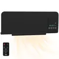 HOMCOM 2000W Wall Mounted Heater, 18-45°C Temperature, Black - 1