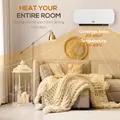 HOMCOM 2000W Wall Mounted Ceramic Space Heater, 10-49°C Temperature, White - 6
