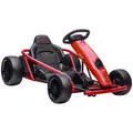 HOMCOM 24V Electric Go Kart for Kids, Drift Ride-On Racing Go Kart with 2 Speeds, for Boys Girls Aged 8-12 Years Old, Red - 1