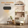 HOMCOM 2000W Wall Mounted Ceramic Space Heater, 10-49°C Temperature, Black - 9