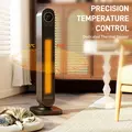 HOMCOM 2000W Ceramic Electric Heater with Fan, Timer, Oscillation - Black - 7