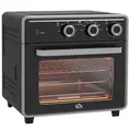 HOMCOM 20L 90-230℃ Mini Convection Oven, with Air Fry Function - Black - 1