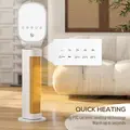 HOMCOM 2000W Ceramic Electric Heater with 3 Heat Settings, Timer - White - 4