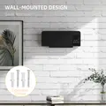 HOMCOM 2000W Wall Mounted Heater, 18-45°C Temperature, Black - 8