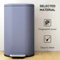 HOMCOM 30 L Modern Curved Kitchen Bin - Grey - 6