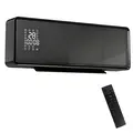 HOMCOM 2000W Ceramic Electric Heater with Fan, Adjustable Thermostat, Wall Mounted - Black - 1