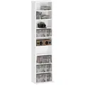 HOMCOM 260 Narrow CD Storage Unit - White - 1