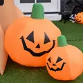 HOMCOM 240cm Large Halloween Scary Lighting Inflatable Tree Ghost 3 Pumpkins Owl 4 LED Indoor Outdoor Holiday Decoration - 8
