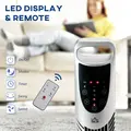 HOMCOM 36'' Freestanding Tower Fan, 3 Speed 3 Mode, 7.5h Timer, 70 Degree Oscillation, LED Panel, 5M Remote Controller, Silver - 4
