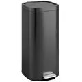 HOMCOM 30L Kitchen Bin, Compact Pedal Bin with Soft-Close and Stay-Open Lid, Removable Bucket for Kitchen, Home, Office, Black - 1