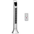 HOMCOM 36'' Freestanding Tower Fan, 3 Speed 3 Mode, 7.5h Timer, 70 Degree Oscillation, LED Panel, 5M Remote Controller, Silver - 1