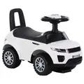 HOMCOM 3-in-1 Ride On Car Foot To Floor Slider Toddler w/ Horn Steering Wheel NO POWER Manual Under Seat Storage Safe Design for 1-3 Year Old White - 1