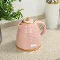 HOMCOM 3kW Rapid Boil Honeycomb Kettle - Pink - 2
