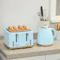 HOMCOM 3000W 1.7L Kettle & 4 Slice Toaster, Kettle and Toaster Set with 7 Browning Controls and Crumb Tray, Light Blue - 2
