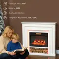 HOMCOM 4777 BTU Multicolour LED Electric Fireplace - White - 7