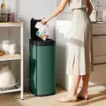 HOMCOM 50L Sensor Bin, Automatic Kitchen Bin, Manual Override, Battery Operated, Inner-Bucket-Free, for Kitchen, Bedroom - 2