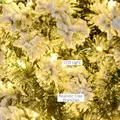HOMCOM 4FT Prelit Artificial Snow Flocked Christmas Tree with Warm White LED Light, Holiday Home Xmas Decoration, Green White - 7