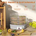 HOMCOM 5 Tier Food Dehydrator, 245W Food Dryer Machine with Adjustable Temperature Control for Drying Fruit, Meat, Vegetable, Jerky and Pet Treat, Grey - 8