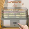 HOMCOM 5 Tier Food Dehydrator, 245W Stainless Steel Food Dryer Machine with Adjustable Temperature, Timer and LCD Display for Drying Fruit, Meat, Vegetable, Jerky and Pet Treat, Grey - 6