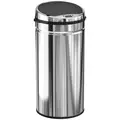 HOMCOM 42L Stainless Steel Sensor Bin - Silver Tone - 1