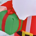 HOMCOM 4ft Inflatable Christmas Santa Claus Gift with LED Xmas Décor Holiday Outdoor Yard Decoration - 9