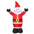 HOMCOM 4ft Inflatable Christmas Santa Claus Xmas Decoration 1 LED Holiday Air Blown Yard Outdoor Décor - 1