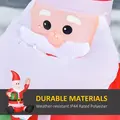 HOMCOM 4ft Inflatable Christmas Santa Claus Gift with LED Xmas Décor Holiday Outdoor Yard Decoration - 5