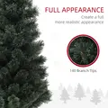 HOMCOM 4ft Artificial Christmas Tree with 80 Warm White LED Lights, 8 Modes and Remote, Realistic Xmas Tree with Square Stand for Party Decoration, Green - 7
