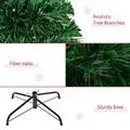 HOMCOM 4FT Pre-Lit Fibre Optic Artificial Christmas Tree Holiday Xmas Décor with Tree Topper Multi-Colour - 8