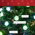HOMCOM 4FT Pre-Lit Artificial Christmas Tree w/Fibre Optic Decorations LED Light Holiday Home Xmas Decoration-Green - 7