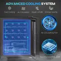 HOMCOM 42L 16-Bottle Wine Cooler Fridge - Black - 4
