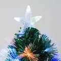 HOMCOM 4FT Multicoloured Artificial Christmas Tree w/ Fibre Optic Lights Pre-Lit Modes Metal Stand Star Holder Home Seasonal Decoration - 9