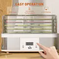 HOMCOM 5 Tier Food Dehydrator, 245W Stainless Steel Food Dryer Machine with Adjustable Temperature, Timer and LCD Display for Drying Fruit, Meat, Vegetable, Jerky and Pet Treat, White - 6