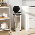 HOMCOM 42L Stainless Steel Sensor Bin - Silver Tone - 9
