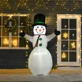 HOMCOM 6.5ft Inflatable Snowman LED Christmas Xmas Air Blown Holiday Decoration Outdoor Garden Decor - 2