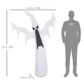 HOMCOM 6FT 1.8m LED Halloween Inflatable Decoration Floating Ghost Scary Party Outdoors Yard Lawn - 3