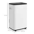HOMCOM 6000mL Portable Dehumidifier with 24H Timer, 3 Dehumidifying Modes, 20L/Day, for Home Laundry Basement - 3
