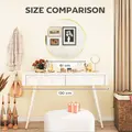 HOMCOM 61cm Decorative Wall Mirror for Bedroom Living Room, Modern Round Bathroom Mirror for Home Decor, Gold Tone - 7